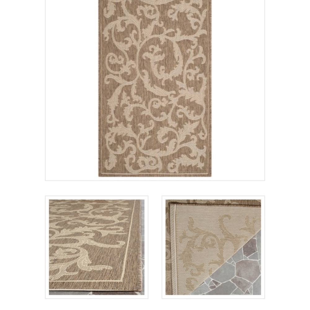 NWT Safavieh Courtyard Vintage Vine Indoor/Outdoor Waterproof Area Rug-2'7" x 5'